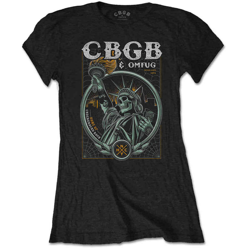 CBGB - Liberty Dames Tshirt - Zwart